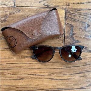 Ray-Ban Tortious Black Erika Sunglasses with Brown Accents